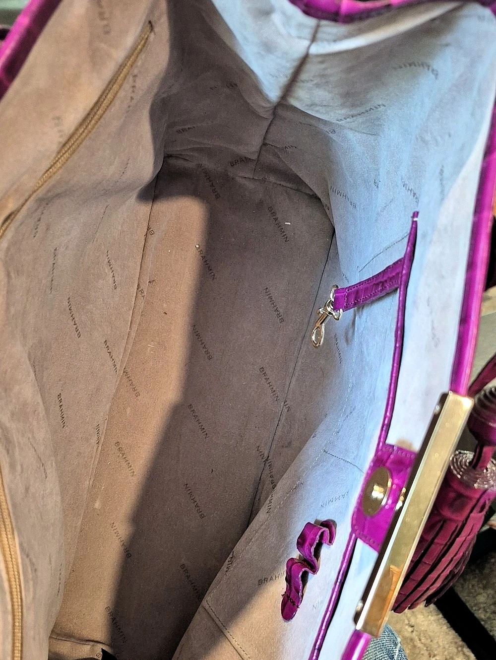 Brahmin Medium Asher Tote in Purple Potion Melbourne Purple Potion Melbourne - Picture 7 of 7